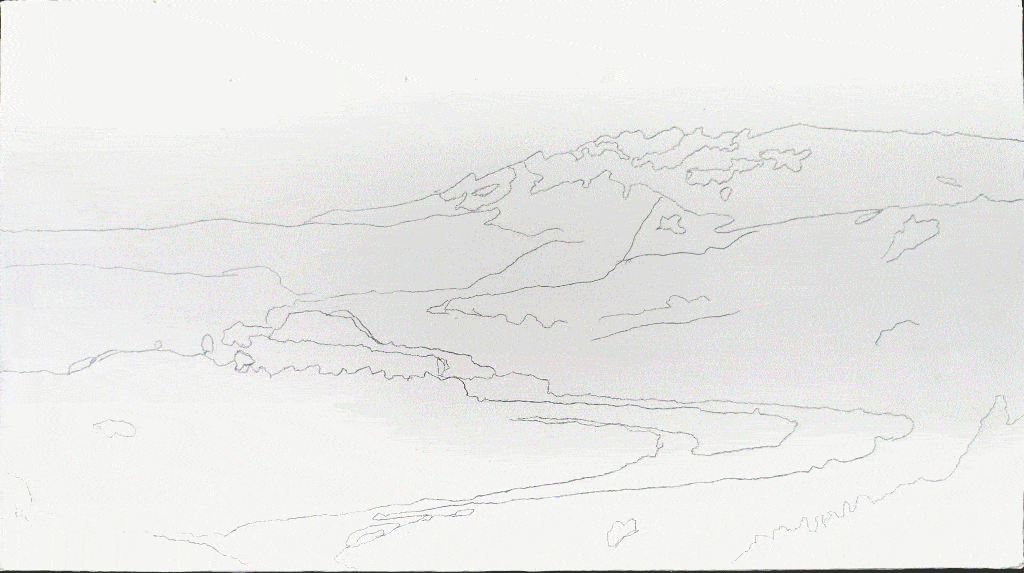 making of russian river oil painting